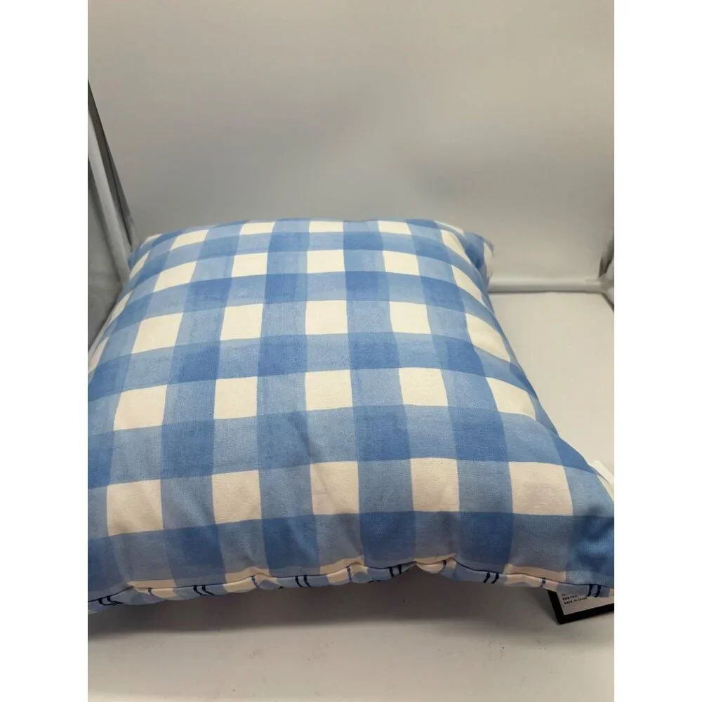 2 Charter Club Painted Plaid Embroidered 18